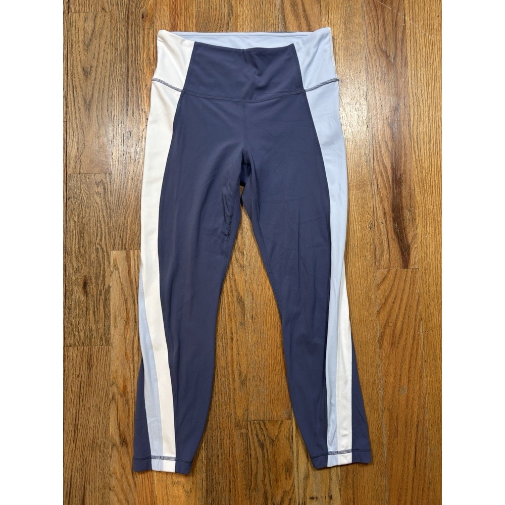 ATHLETA Colorblock Powervita 7/8 Legging Women's Sz‎ Medium Asymmetrical